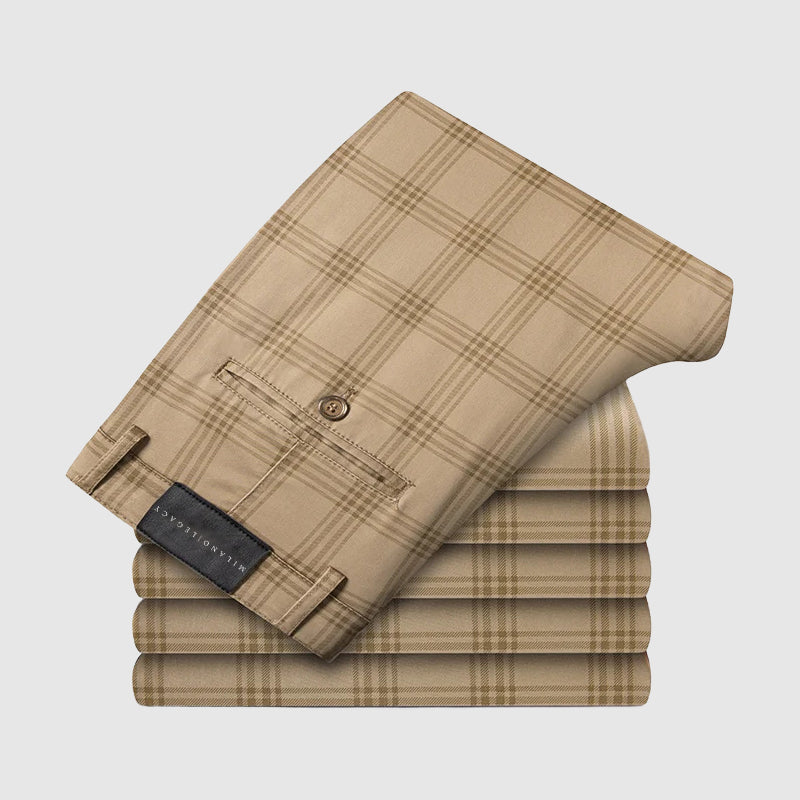 Roberto Russo Marston Plaid Pants Ash & Harbor