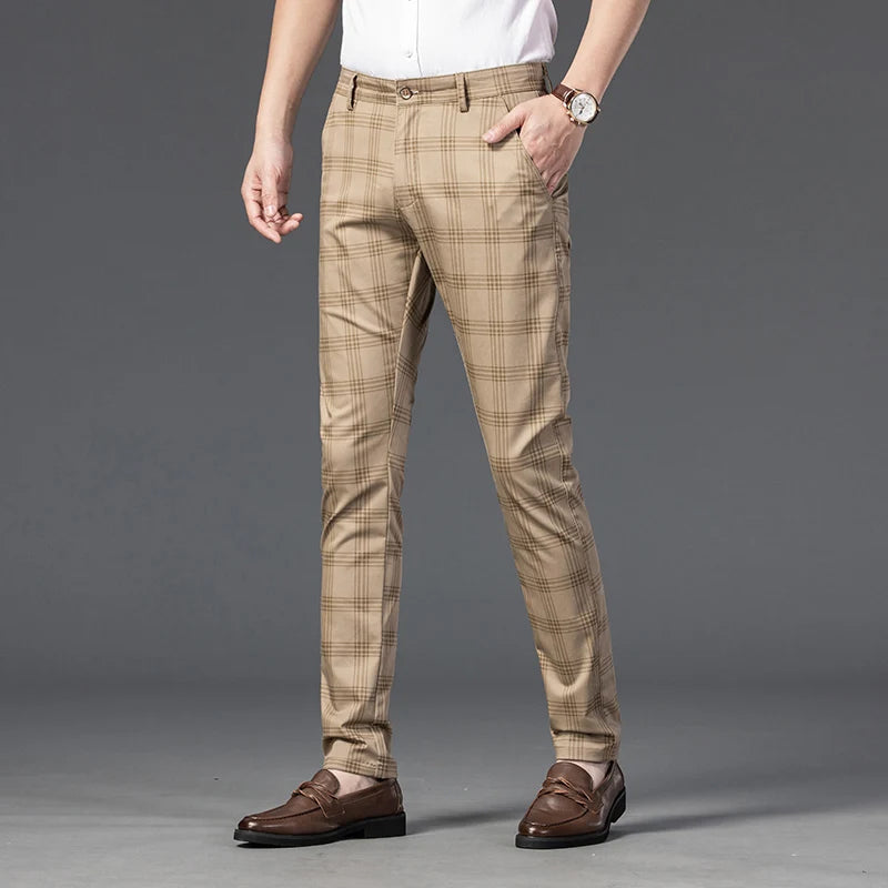 Roberto Russo Marston Plaid Pants Ash & Harbor