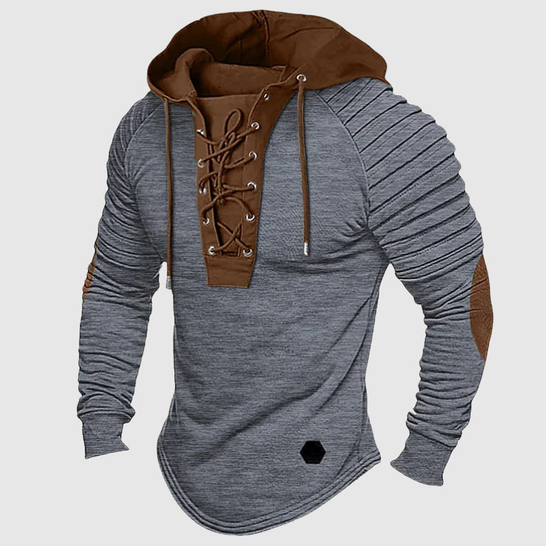 Roberto Russo Pioneer Lace-Up Hooded Sweater Ash & Harbor