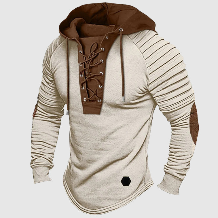 Roberto Russo Pioneer Lace-Up Hooded Sweater Ash & Harbor