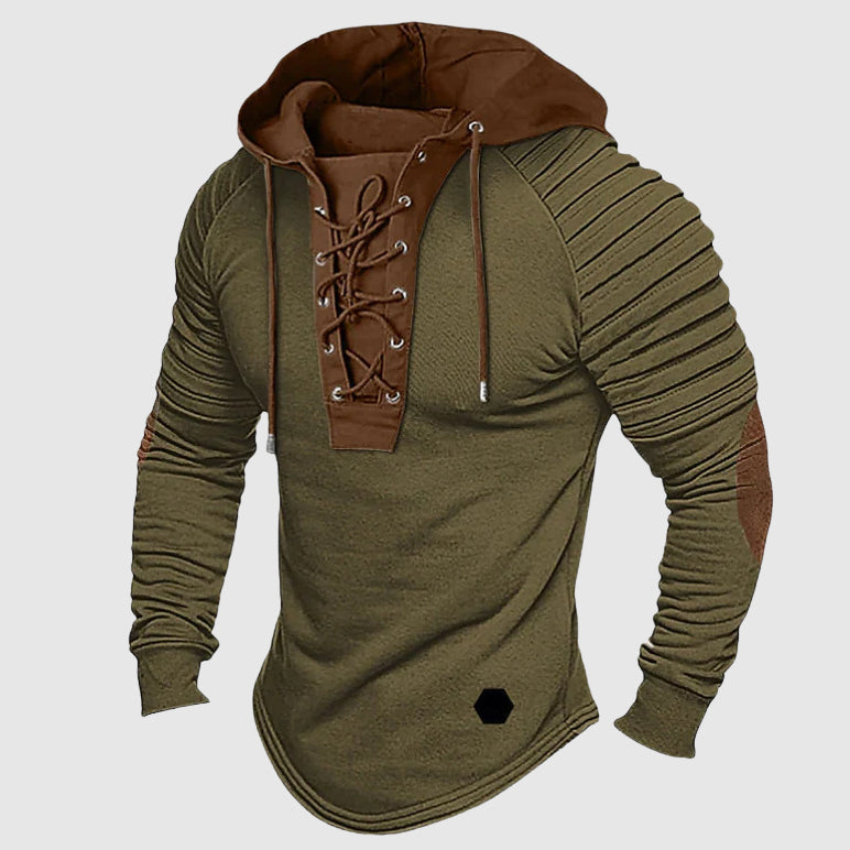 Roberto Russo Pioneer Lace-Up Hooded Sweater Ash & Harbor