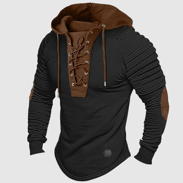 Roberto Russo Pioneer Lace-Up Hooded Sweater Ash & Harbor