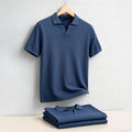 Roberto Russo Polo Shirt with Open Collar Ash & Harbor