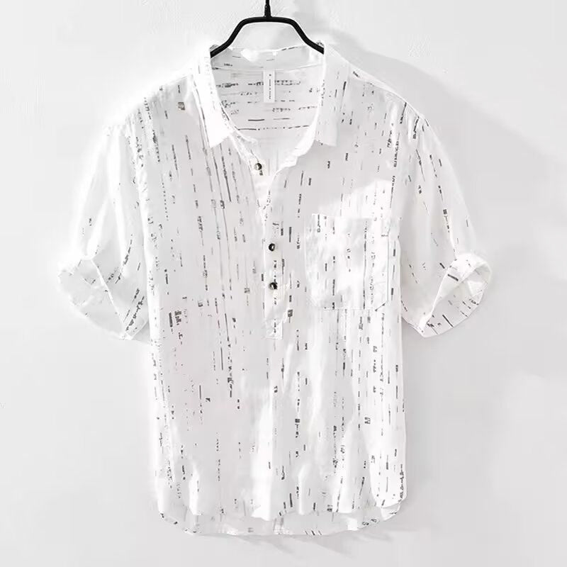 Roberto Russo Printed Short Sleeve Shirt Ash & Harbor