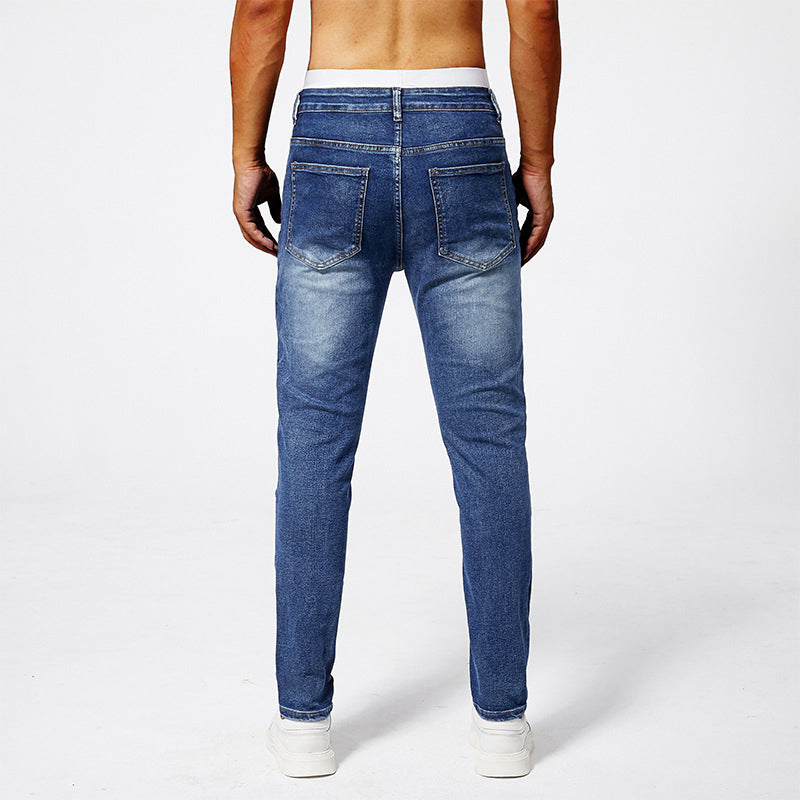 Roberto Russo Stretch Biker-Style Jeans Ash & Harbor