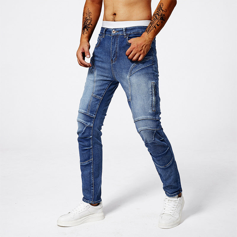 Roberto Russo Stretch Biker-Style Jeans Ash & Harbor