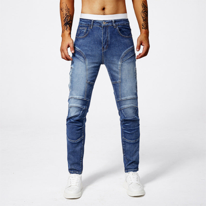 Roberto Russo Stretch Biker-Style Jeans Ash & Harbor