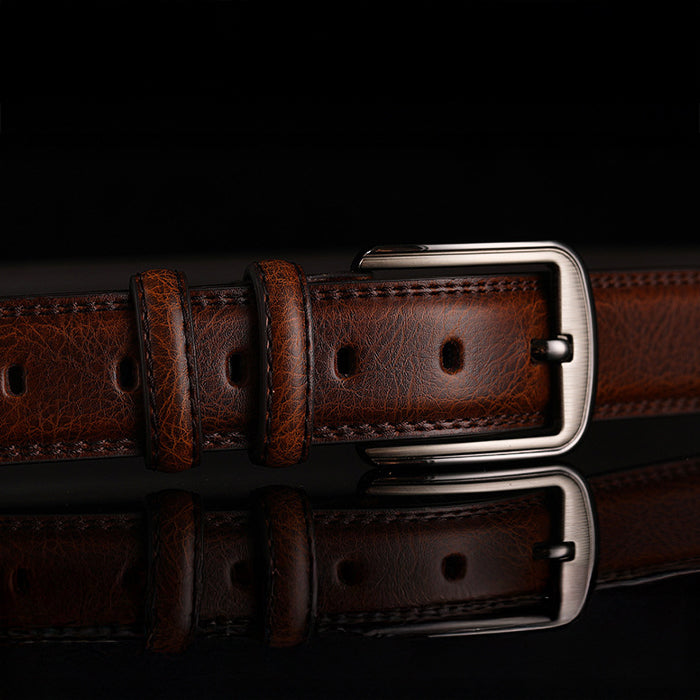 Roberto Russo Trevico Leather Belt Ash & Harbor