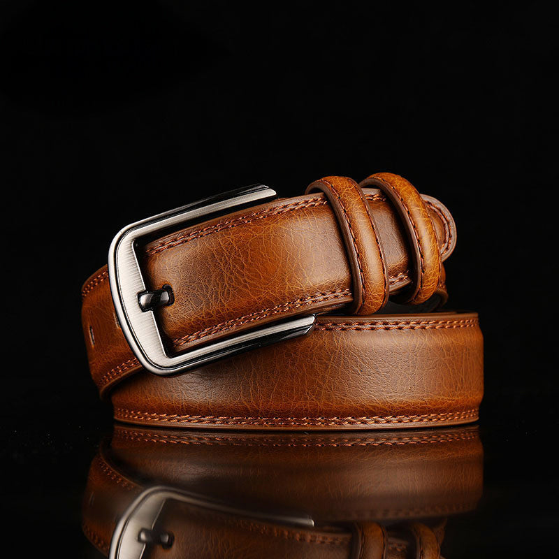Roberto Russo Trevico Leather Belt Ash & Harbor