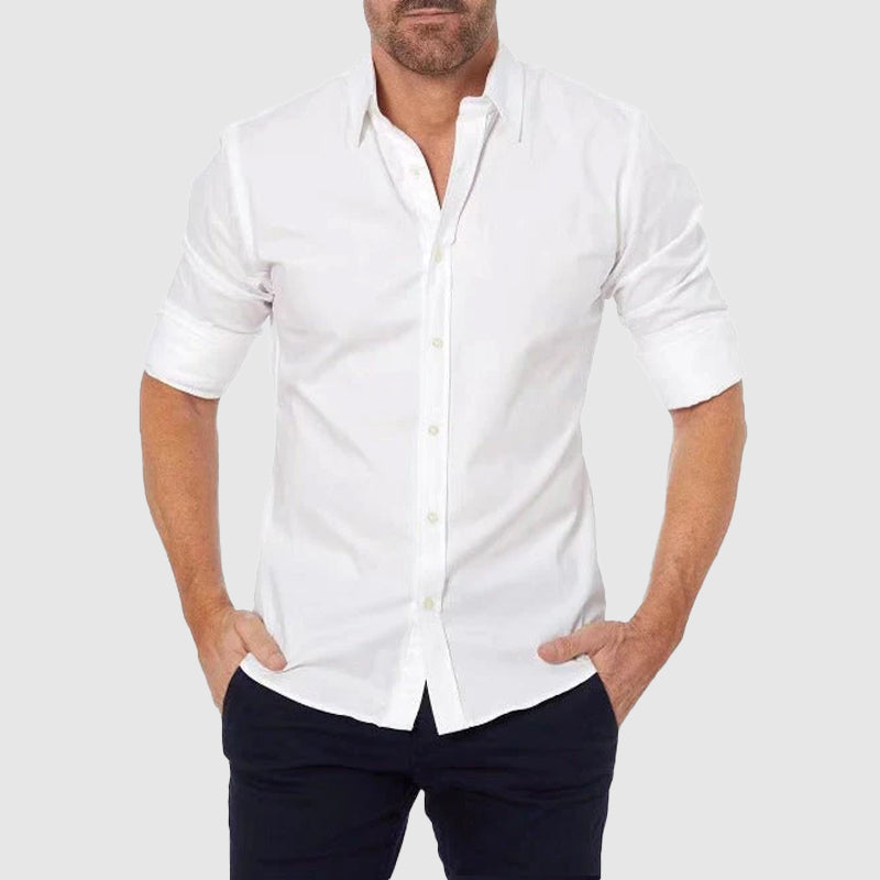 Roberto Russo Fitted Shirt with Integrated Zipper Ash & Harbor