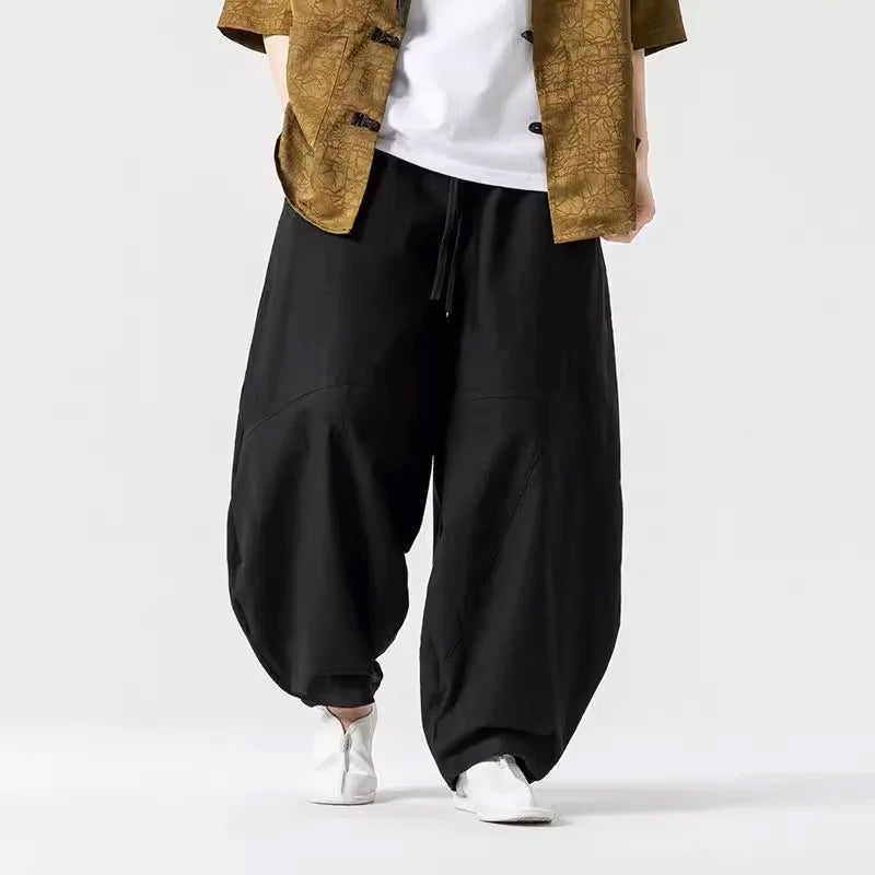 Roberto Russo Loose-Fit Cotton Harem Pants Ash & Harbor
