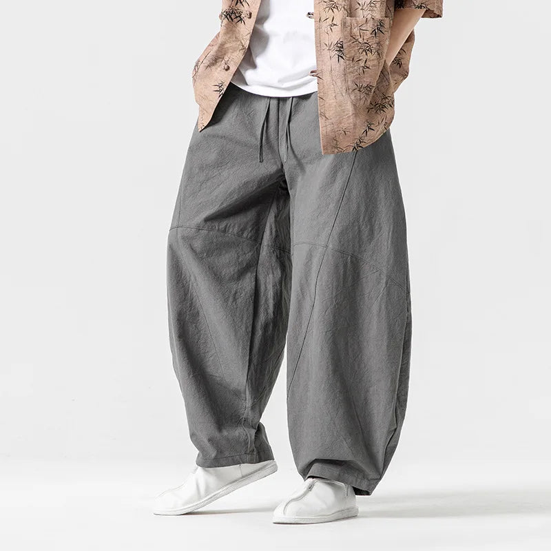 Roberto Russo Loose-Fit Cotton Harem Pants Ash & Harbor