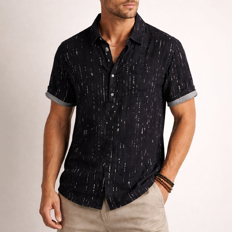Roberto Russo Printed Short Sleeve Shirt Ash & Harbor