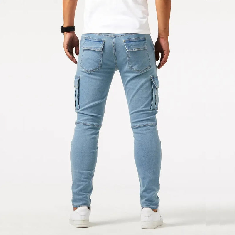 Roberto Russo Slim Fit Cargo Jeans Ash & Harbor