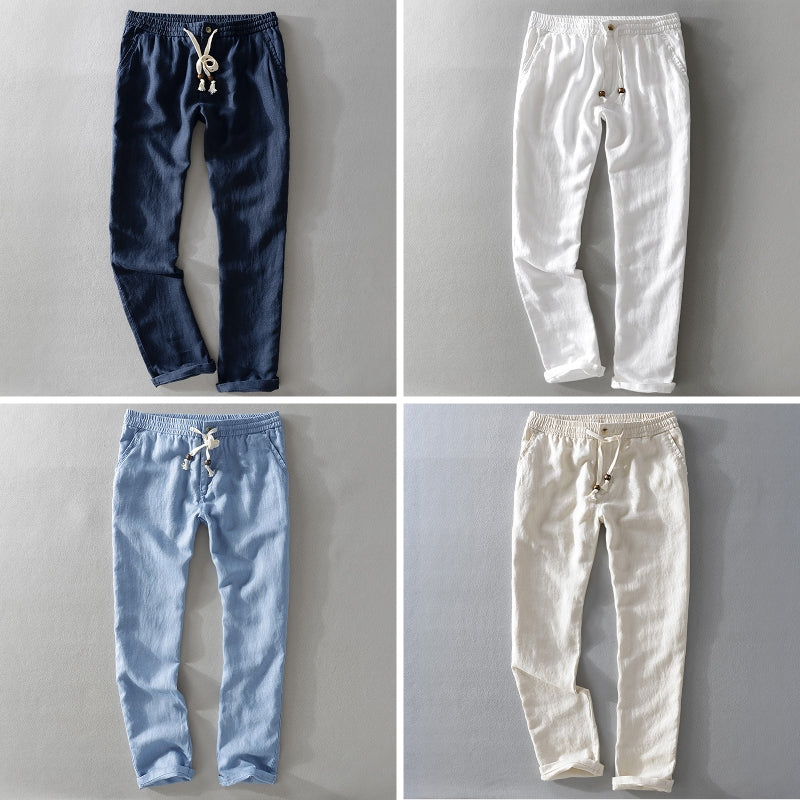 Theodore Willow Casual Linen Pants Ash & Harbor
