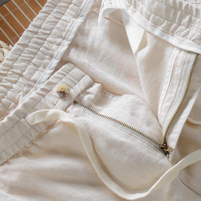 Theodore Willow Casual Linen Pants Ash & Harbor
