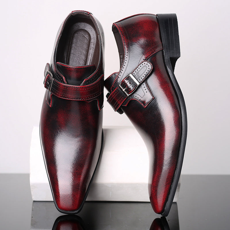 Theodore Willow Lacquered Monk Shoes Ash & Harbor