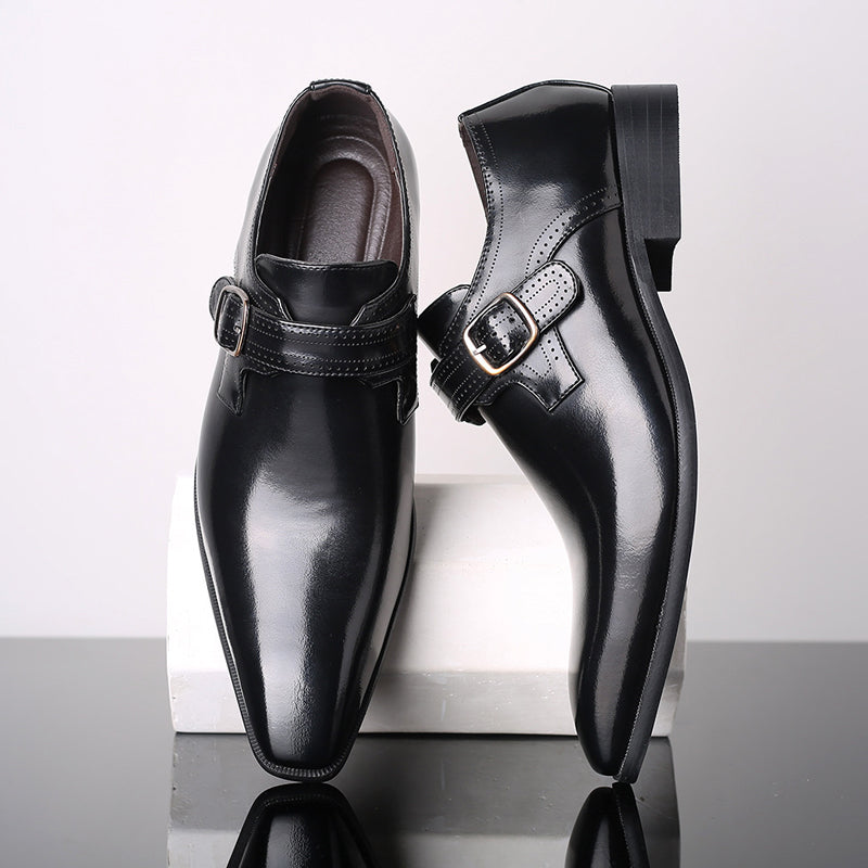 Theodore Willow Lacquered Monk Shoes Ash & Harbor