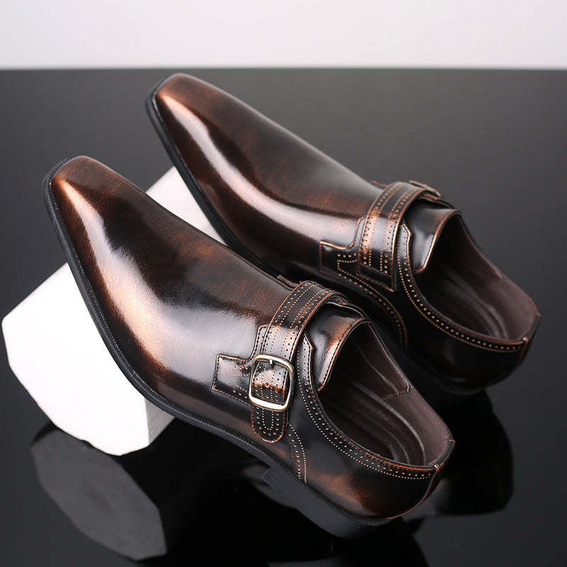 Theodore Willow Lacquered Monk Shoes Ash & Harbor