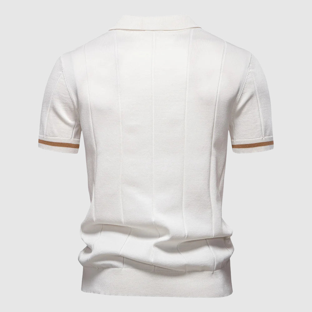 Theodore Willow MetroZip Polo Shirt Ash & Harbor