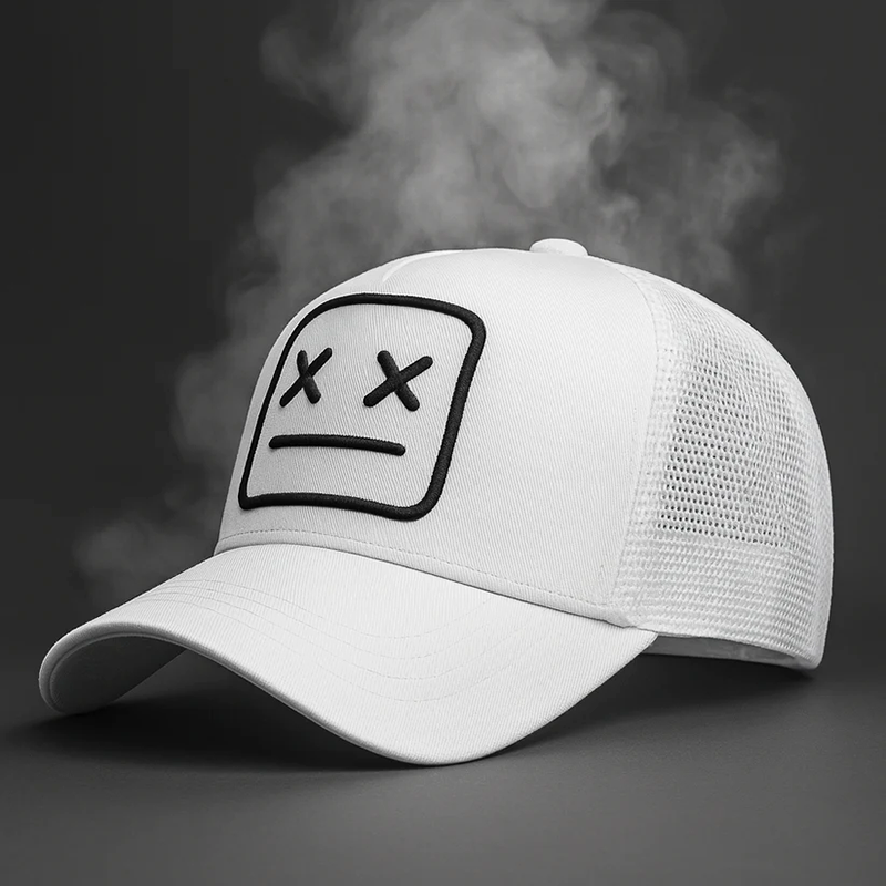 Trucker Cap with Embroidered Face Patch